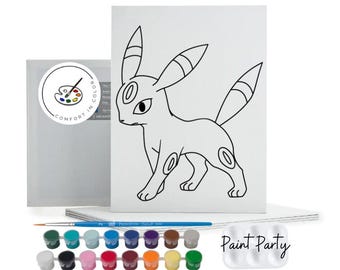 Color Your Own Pre-Drawn Canvas: Kids Paint Party Favors