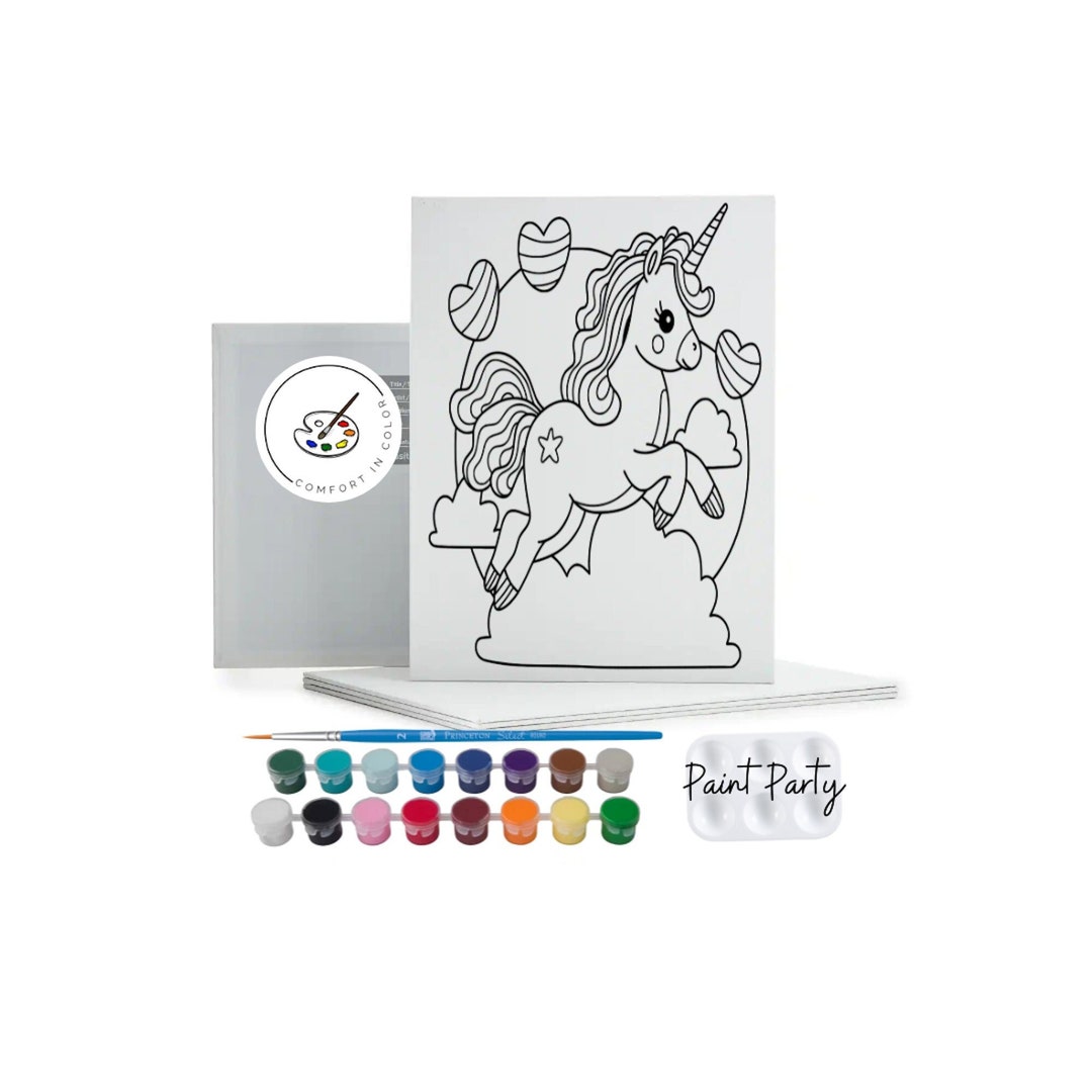 Kids Paint Party, Pre Drawn Canvas Ready to Paint, DIY Paint Canvas ...