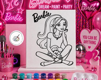 Fashion Doll Paint Party Canvas Kit: DIY Kids Activity - Custom Favors - Crafts - Coloring