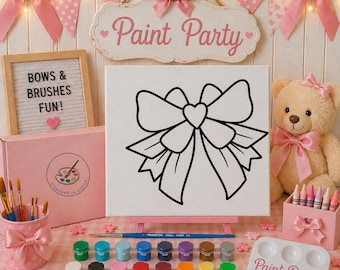Pre-Drawn Canvas for Kids Paint Party: Custom DIY Painting Kit