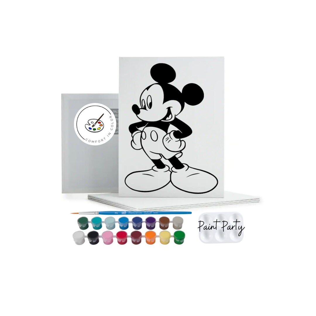 Pre-drawn Canvas for Kids Paint Party: Custom DIY Painting Kit - Etsy