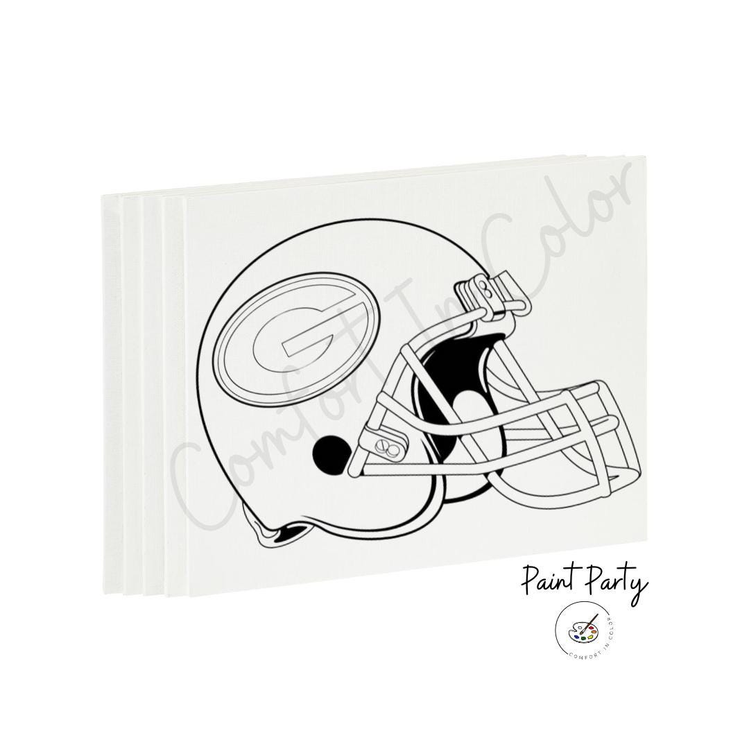 Packer Face Pre-drawn Canvas Paint Party Favors: Football, Green Bay Packers, Kids ...