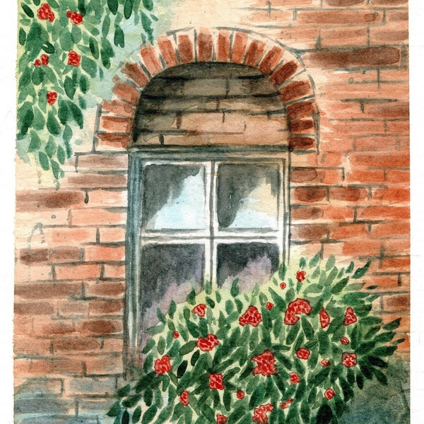 Blumenfenster - Verschenke digitale Freude! Aquarell-Geschenkkarten zum Ausdrucken