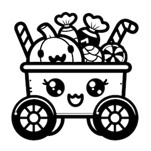 60 Halloween Coloring Pages for Toddlers - Kawaii, Ghosts, Pumpkins, Monsters and Witches. Halloween Coloring Pages image 2