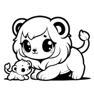 30 Kawaii Safari Animals Coloring Pages for Toddlers. Kawaii Safari ...