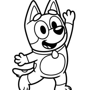 35 páginas para colorear de Bluey para niños - Páginas para colorear de Bluey para niños