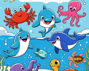 55 Sea Animals Coloring Pages for Kids