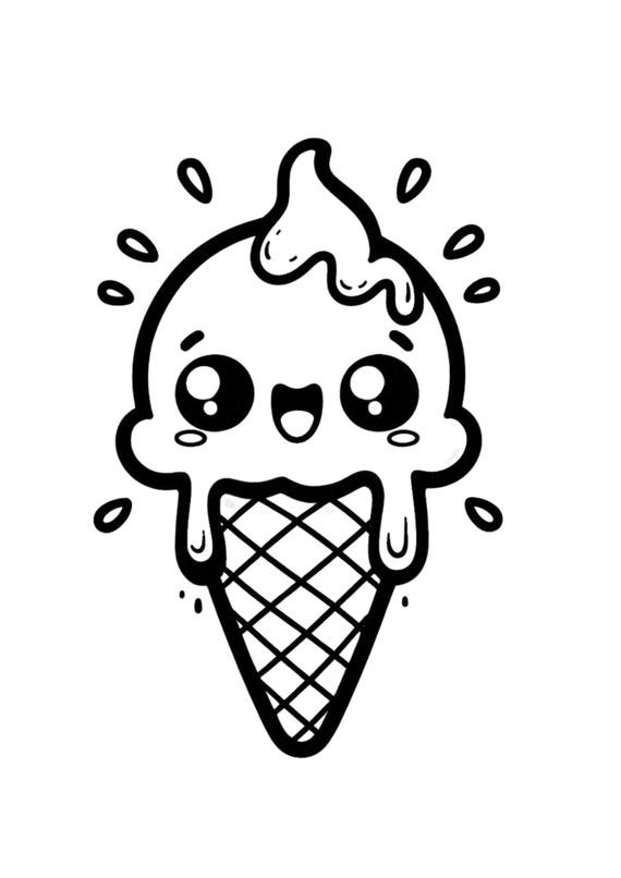 35 Disegni da Colorare Estivi Kawaii per Bambini. Kawaii Summer Coloring Pages for Kids