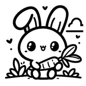 30 Pages Kawaii Farm Animals. Coloring Pages for Toddlers. Kawaii Farm Animals