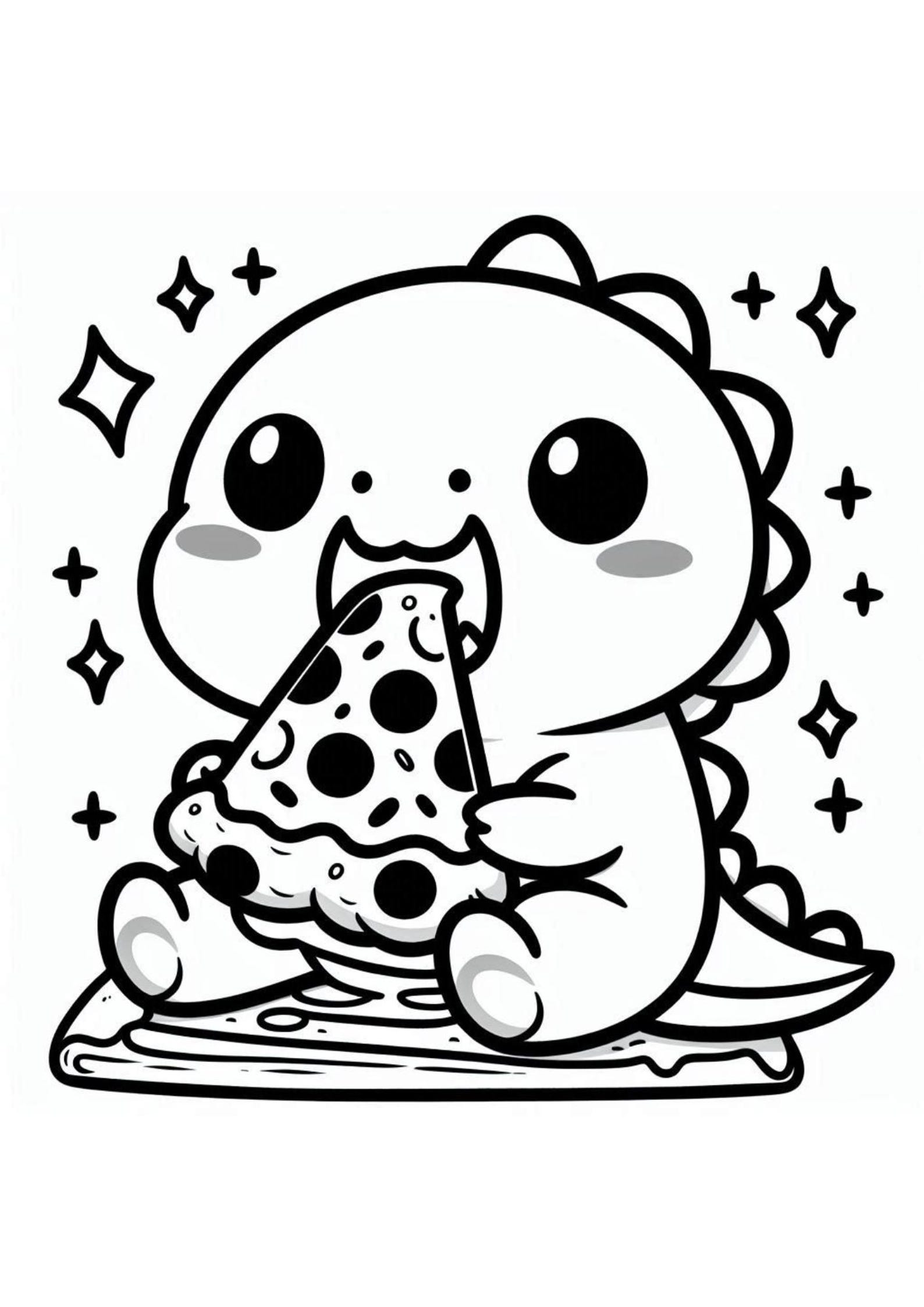 120 Kawaii Baby Dinosaur Coloring Pages for Children. Baby Dinosaur
