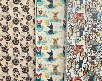 Paw Prints Faux Leather Sheet - Dog prints Bow Making Supplies- Synthetic Leather- Leather for Craft