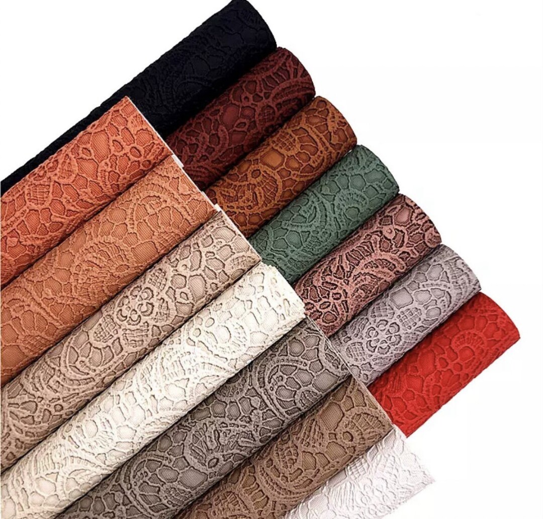 Embossed Lace Faux Leather Sheet - Bow Making Supplies - Etsy