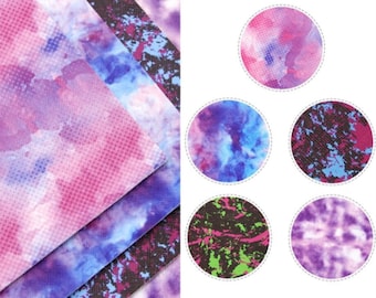 Paint Splatter Faux Leather Sheets- Vegan Leather - Leather for Craft - Bow Making Supplies