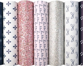 Hello Faux Leather Sheet - Bow Making Supplies- Leather for Craft