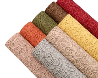 Embossed Faux Leather Sheets - Bow Making Supplies - Leather for Craft