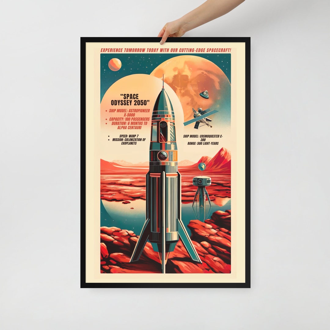 Space Odyssey Poster, Space Poster Art, Retro Futurism, Nerdy Gift ...