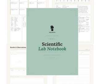 Lab Notebook Printable PDF | Science Planner | Biochemistry Journal | PhD Student Gift | Researcher Planner | Molecular Biology | Instant Do