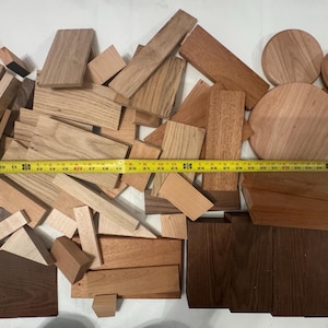Box of Random Mixed Hardwoods – Walnut, Maple, Cherry for DIY & Crafting Around 12 Lbs