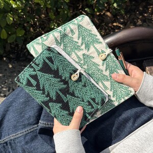 Cuaderno portátil A5/A6 bordado a mano Spring Forest, diario bordado, bloc de notas portátil hecho a mano, libro de diario bordado, regalo para mamá