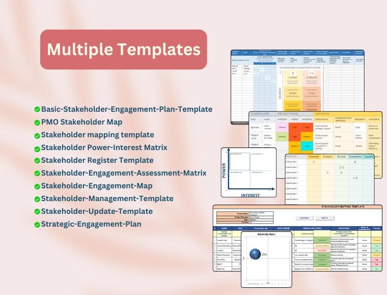 Stakeholder Management Template, Stakeholder Planning and Mapping ...