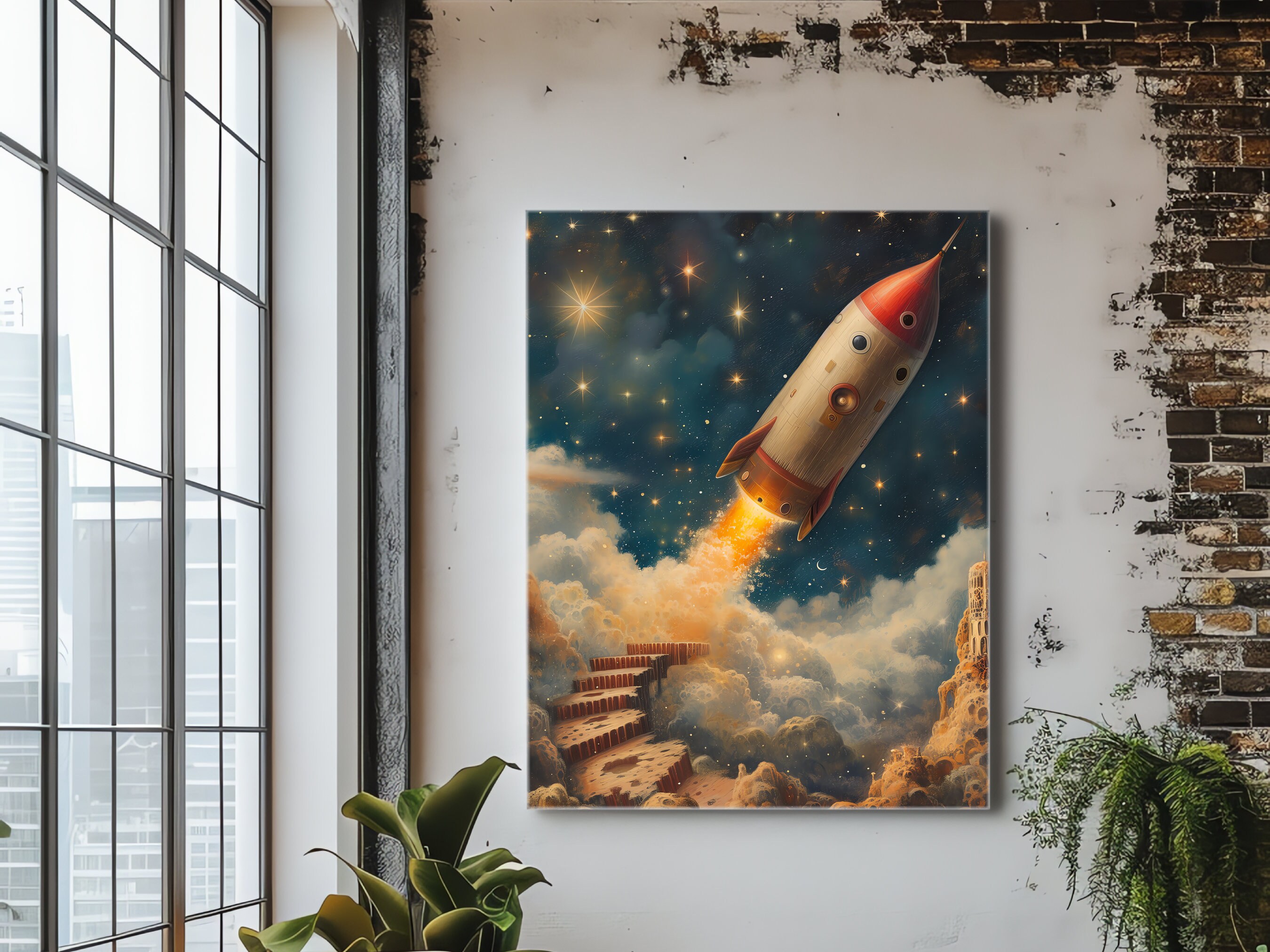 Rocket Sky Fantasy Art Matte Space Imagery, Ornate Spaceship, Sci-fi ...