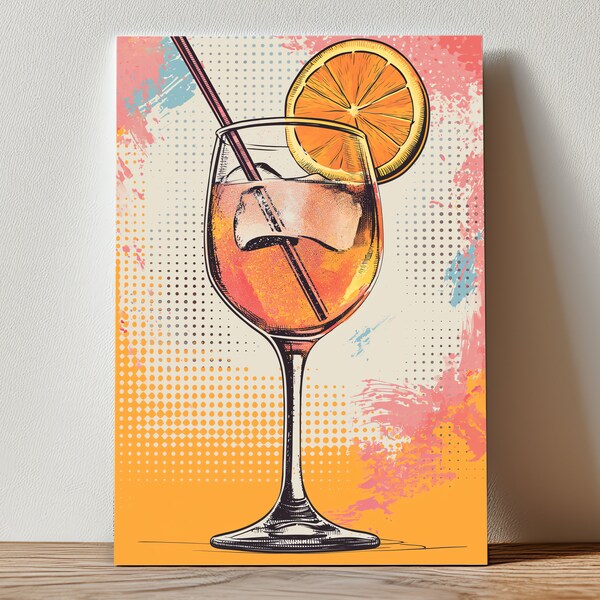 Vibrant Cocktail Canvas Art | Bellini-Inspired | Behance Contest Winner | Commercial Art Illustration | Trending Artwork | Lyco