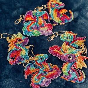 Rainbow Dragon Keychain