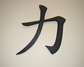 Kanji Strength and Power Wall Art