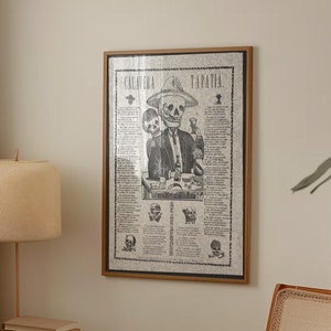 Impresión mexicana vintage, arte de pared retro de México, impresión fotográfica de periódico mexicano, póster de cocina de México, descarga digital instantánea