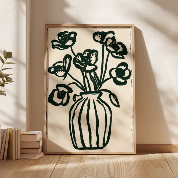 Abstract Floral Illustration Digital Download