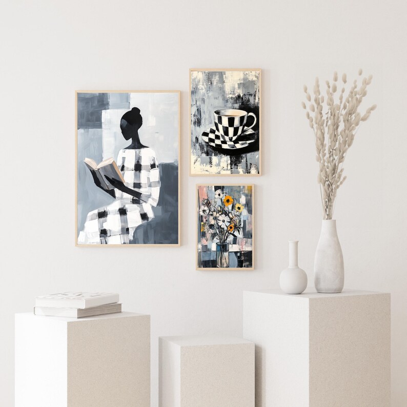 Geometrical Large Wall Art Contemporary Artwork Woman Modern Print