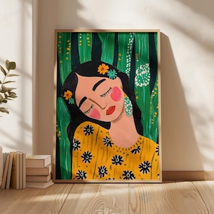 女性の肖像画プリント - Etsy 日本