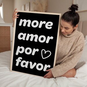 More Amor Por Favor Print Minimalist Love Quote Art Aesthetic Living Room Art Love Wall Decor Eclectic Latina Art Print Digital Download