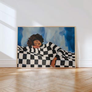 Abstract People Large Wall Art Contemporary Artwork Proud Afro Woman Modern Print Living Room Wall Art Black Female Print Digital Download