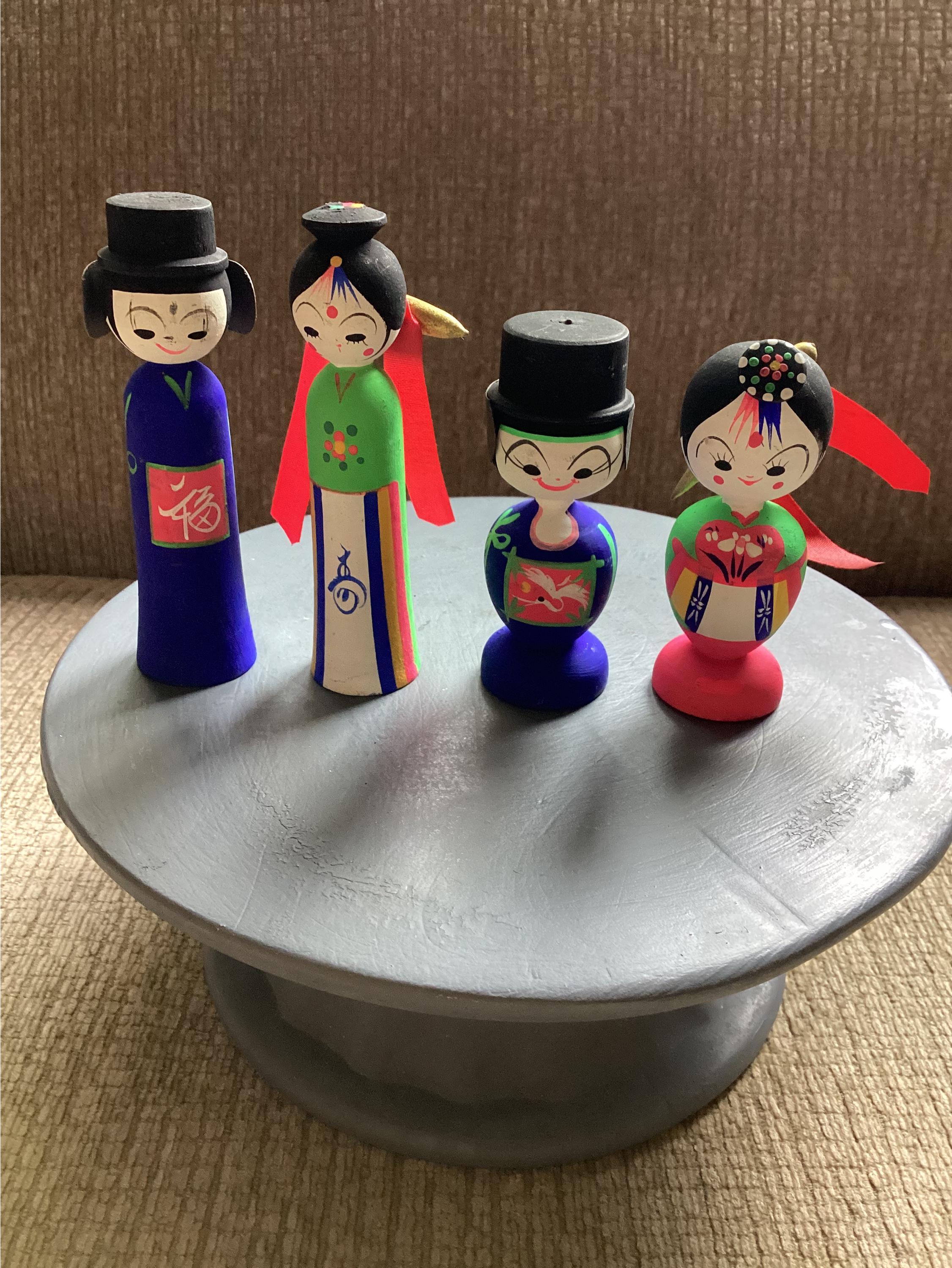 韓国の人形 Korean Folk Figurine 韓国の人形 Korean Folk Figurine 韓国人形・王と王妃 韓国伝統衣装の本格