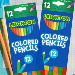 Custom Colored Pencils 12 Count Crayola Colored Pencils Box, Name Pencil Box, Personalized Colored Pencils