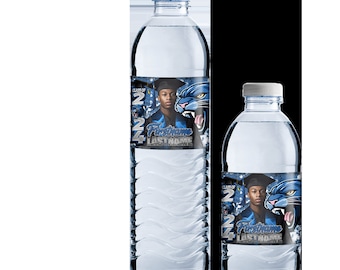 Graduation Custom Water Bottle labels, Graduation Party Favor