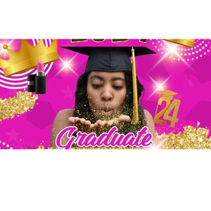 Yours Truly Custom Graduation Banner, Grad Signage, Grad Posterd