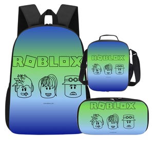 Custom School Supply Bundle – Personalized Backpack, Lunch Bag, And Pencil Case, Roblox Backpack, Boys Gamer Backpack Bundle