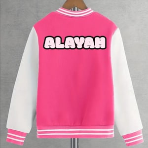 Benutzerdefinierte Name Varsity Jacke, Letterman Jacke, Mädchen Kleidung, Kinder Jacken, personalisierte Mantel, Namensjacke