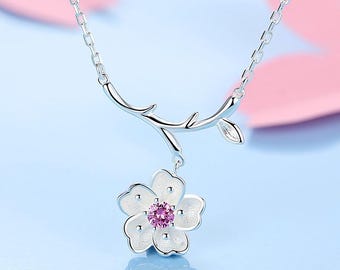 Sterling silver, zircon set, earrings, necklace