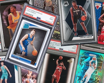 ¡Paquete misterioso de PSA de la NBA! ¡1 tarjeta calificada de PSA, + novatos, insertos, persecución divertida!