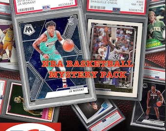 ¡Paquete misterioso de PSA de la NBA! ¡1 tarjeta calificada de PSA, + novatos, insertos, persecución divertida!