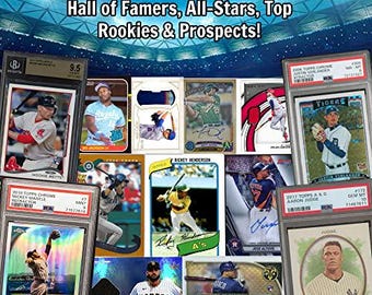 ¡Paquete misterioso de MLB! ¡1 tarjeta calificada, + novatos, insertos, persecución divertida!