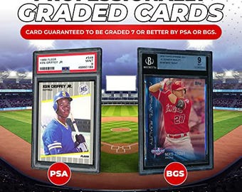 ¡Paquete misterioso de PSA de MLB! ¡1 tarjeta calificada de PSA, + novatos, insertos, persecución divertida!