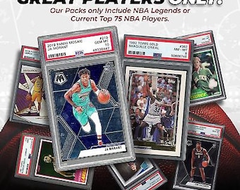 ¡Paquete misterioso de PSA de la NBA! ¡1 tarjeta calificada de PSA, + novatos, insertos, persecución divertida!