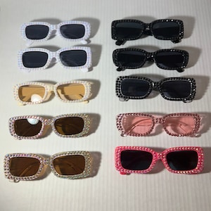 Rhinestone Sunglasses – Sparkling Shimmer Glasses, Festival Party Favor, Kids & Adult Concert Shades, Costume Accessory