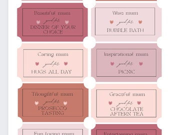 Mother’s Day vouchers/coupons