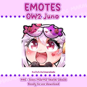 WOW Juno Overwatch Chibi emote - PNG Stickers for streaming and discord