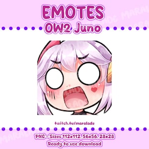 SHOCK Juno Overwatch Chibi emote - PNG Stickers for streaming and discord
